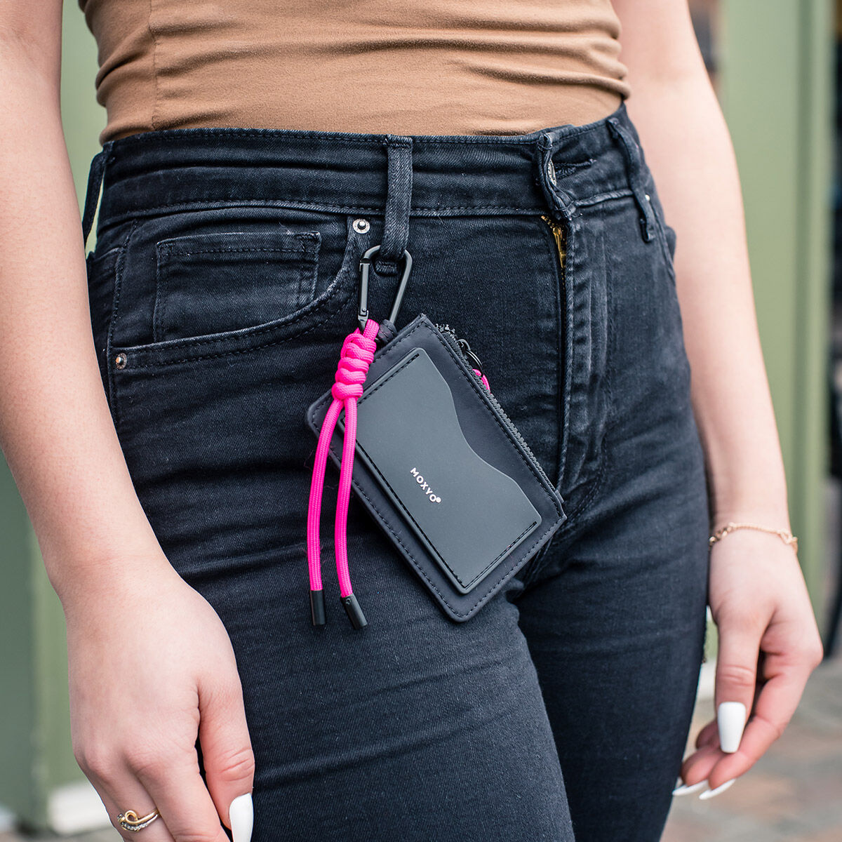 Urban Card Wallet, Bag, Credit Card, Coin Purse, Carabiner, Black