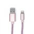 Metallic Nylon Braided Lightning Cable (Rose Gold)