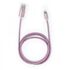 Metallic Nylon Braided Lightning Cable (Rose Gold)