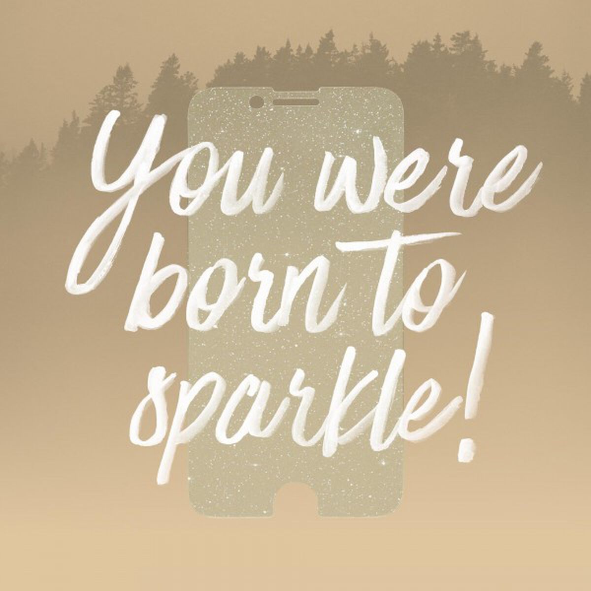 Showtime Glitter Glass (Gold) for Apple iPhone 6/6s/7/8 Plus