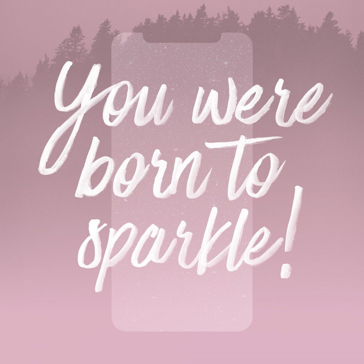 you were born to sparkle with your glitter glass