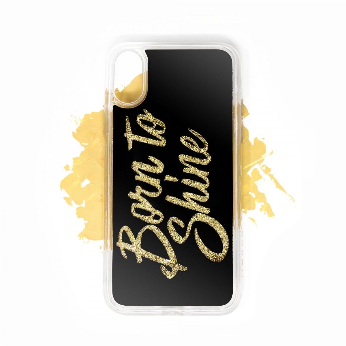 Born to Shine Liquid Glitter Case (Gold) for Apple iPhone X