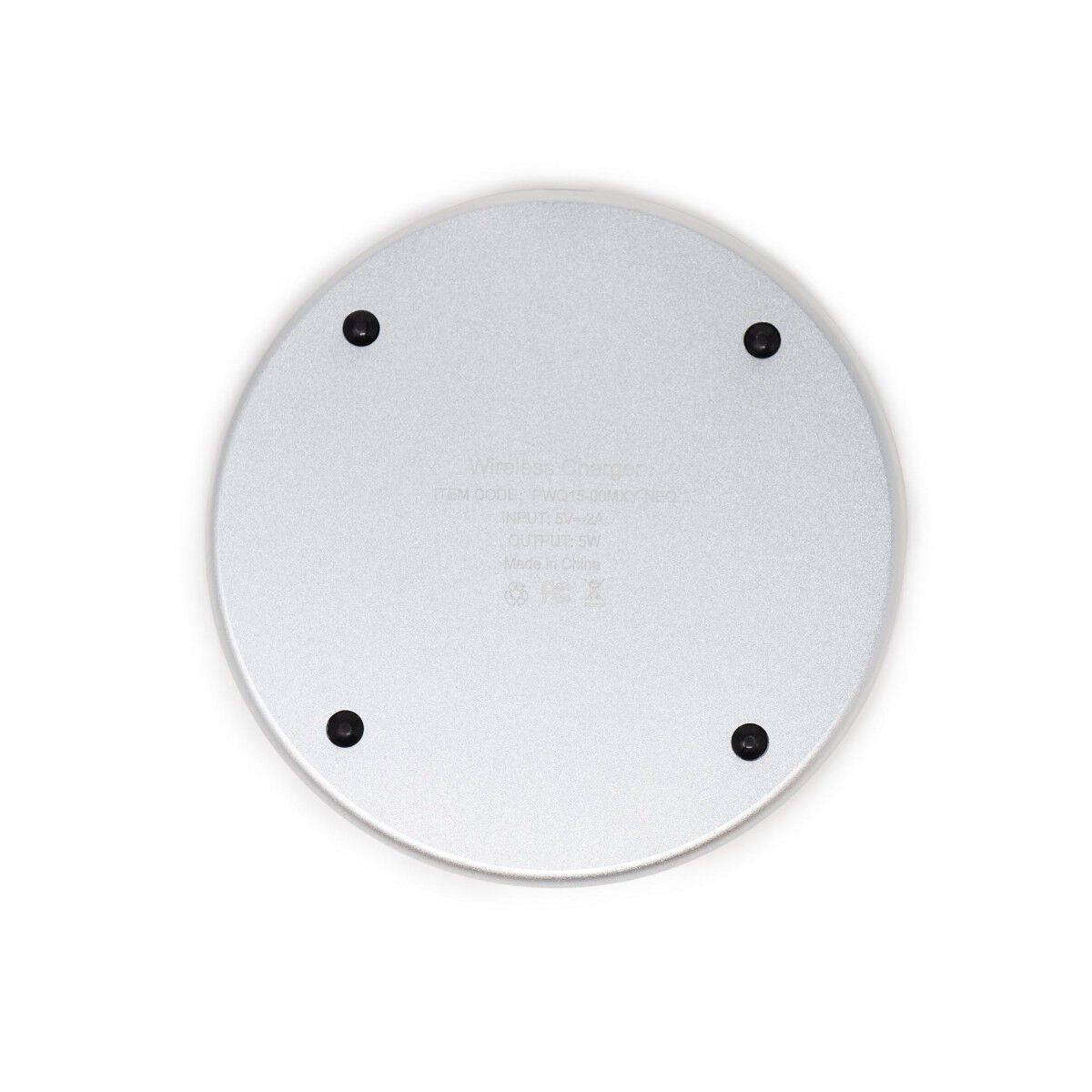 Wireless Charging Pad—(Silver) with Geometric Pattern