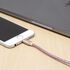 Metallic Nylon Braided Lightning Cable (Rose Gold)