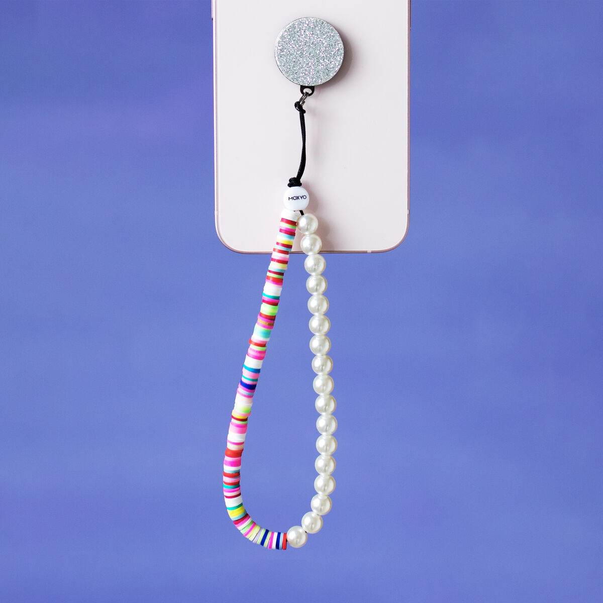 Moxyo - Beaded Zigi Band - Multi Color Puka/ Pearl (Sliver Glitter)