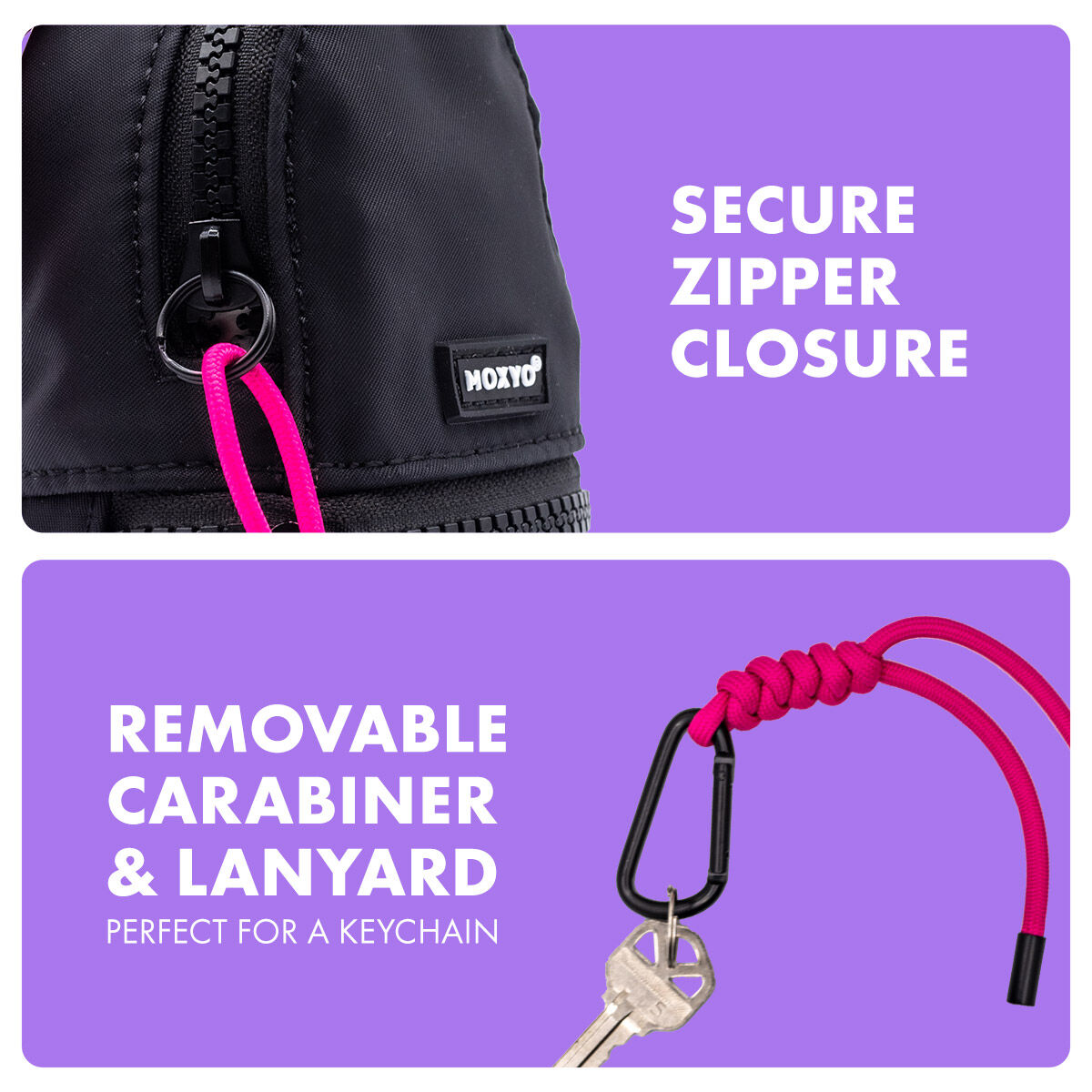 Urban Mini Backpack, Bag, Carabiner, Universal, Pockets, Black