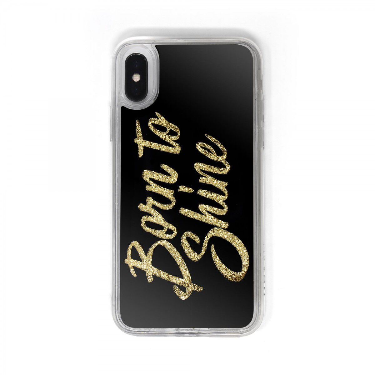 Born to Shine Liquid Glitter Case (Gold) for Apple iPhone X