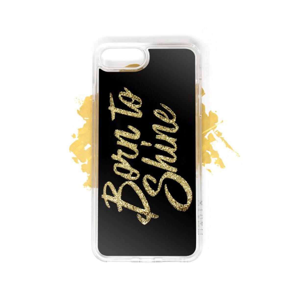 Born to Shine Liquid Glitter Case (Gold) for Apple iPhone 8, 7, 6s, 6 Plus